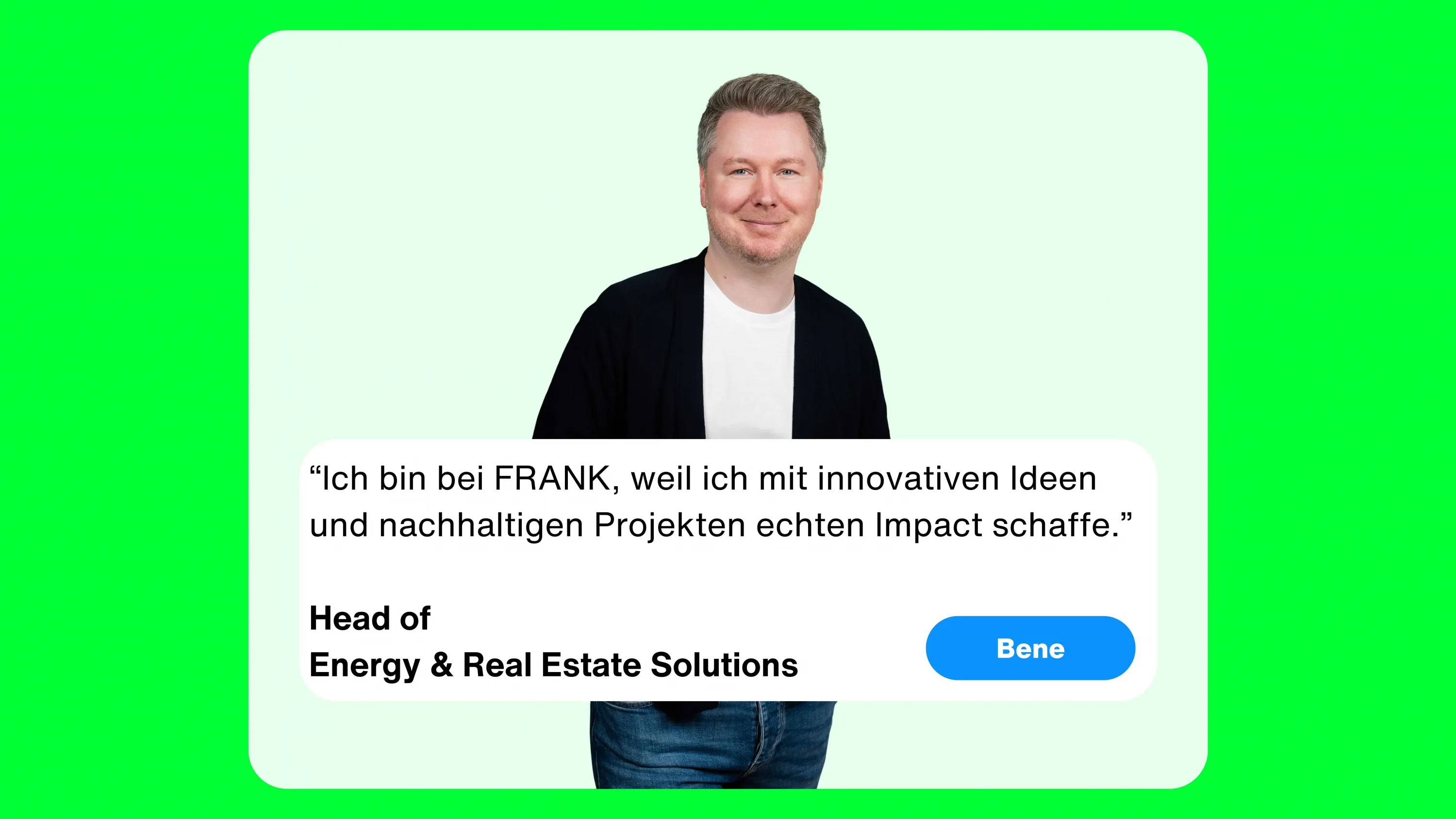 Bild und Zitat unseres Head of  Energy & Real Estate Solutions