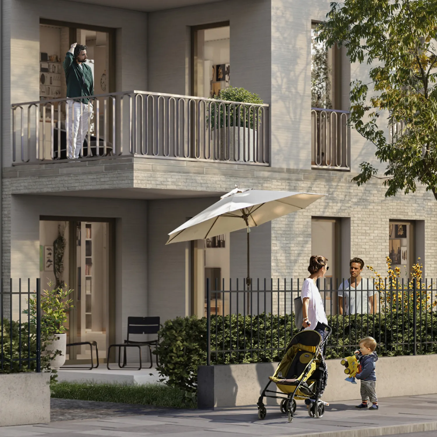 Haeberlinstraße Straßenansicht Detail