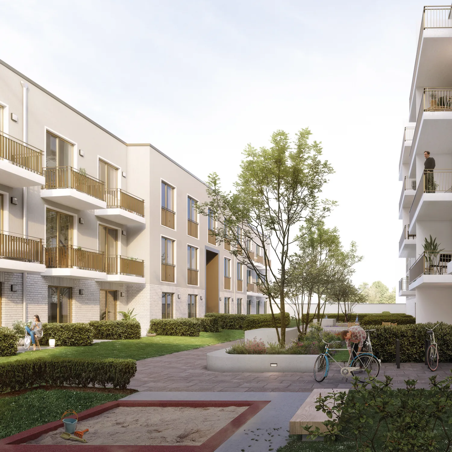 FRANK Interim Living Flörsheimer Straße Innenhof